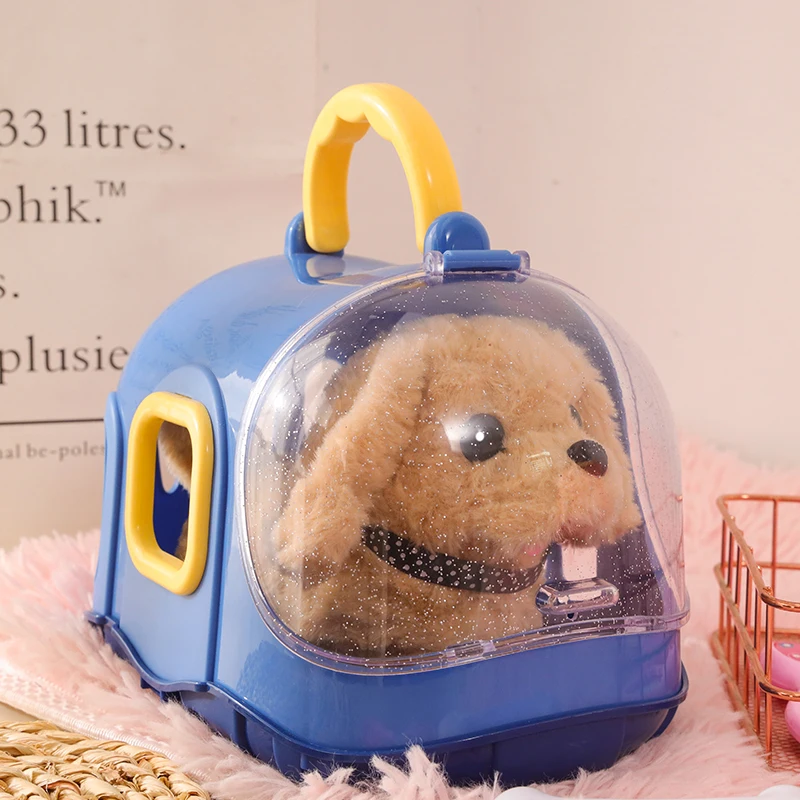 Juego de simulación de peluche eléctrico para niños, juego de simulación para el cuidado de mascotas, perro, gato, conejo, juguete educativo para