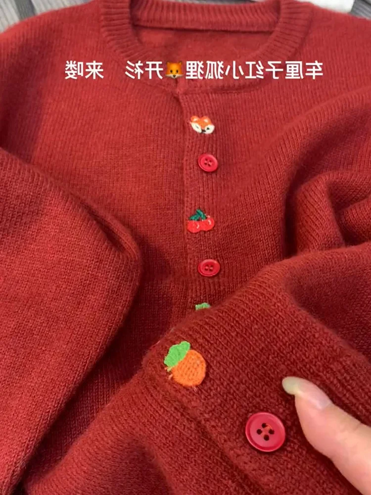 

Ele Long Sve Camere Knitwear Women's Faionable Commute Versatile Simple Design Single Button Ele Sle Top