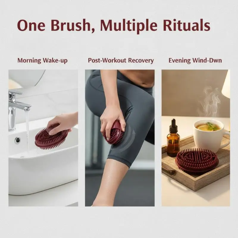 Handheld Body Massage Meridian Brush Lightweight Portable for Slimming Relax Back Leg Muscle Soreness Relief Travel Use