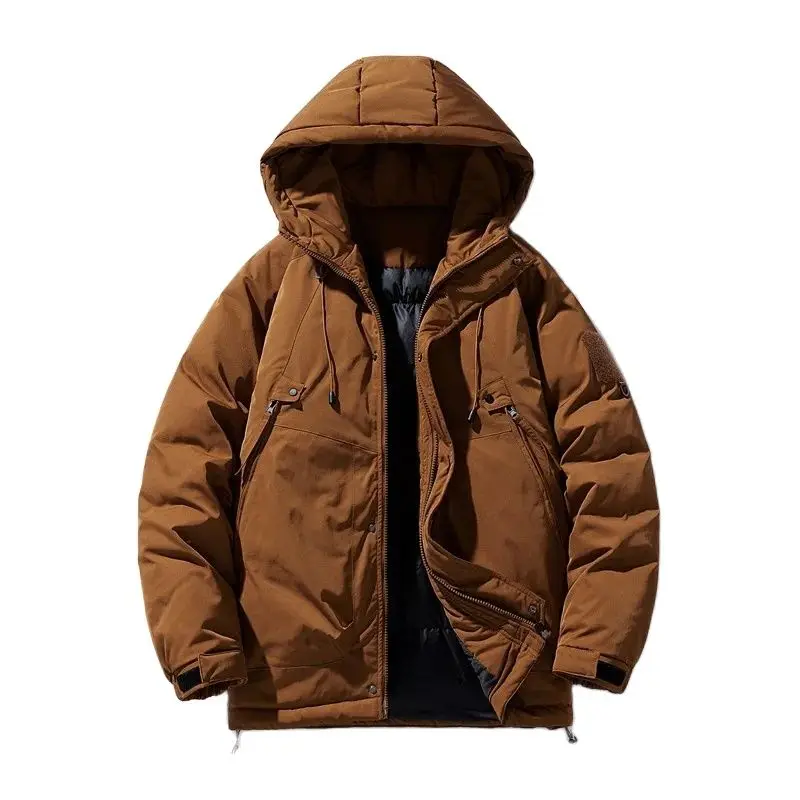 Mens Winter Jackets Men's Fashion Thickened Warm Cotton-padded Jacket Outdoor Casual hooded Winter Jacket Coat Men Padding Coats