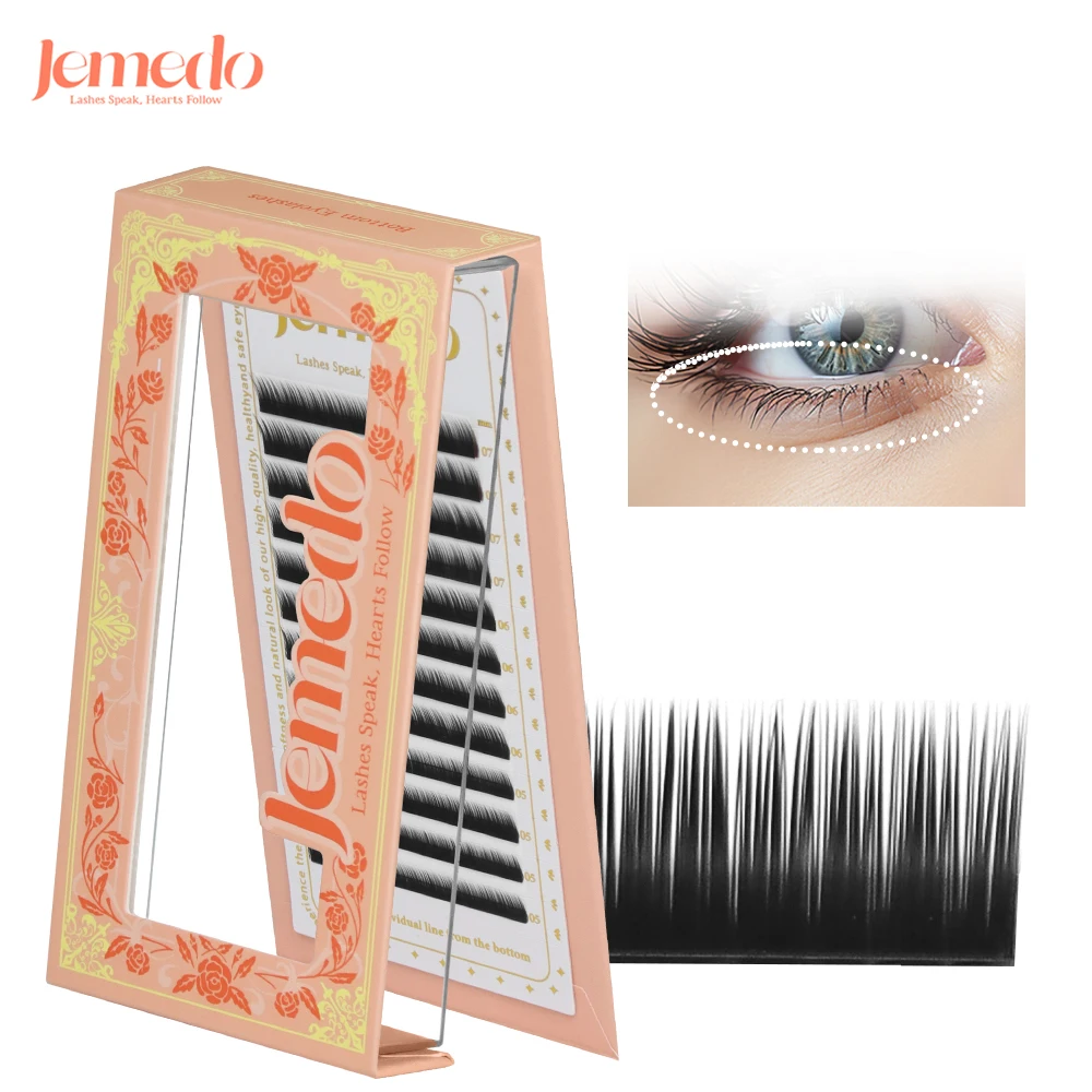 

JEMEDO Lower Lashes Mix 5-7mm Bottom Lashes J/B/C Curl Under Eyelash Extensions Natural Soft False Cilio For Eyelashes Makeup