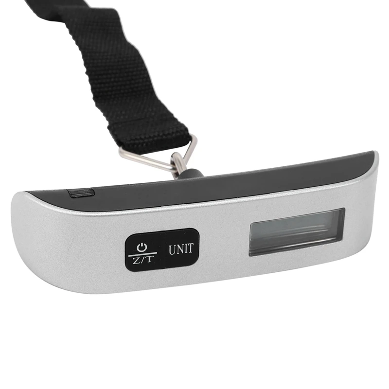 เทอร์โมมิเตอร์วัดน้ำหนักกระเป๋าเดินทางดิจิทัลจอ LCD ขนาด50กก. X 50ก. 5X