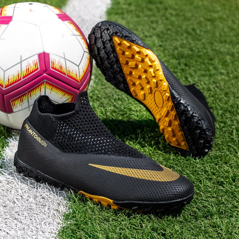 Bottes de Football pour hommes chaussures de Football en salle professionnelles crampons de Football antidérapants chaussures de Football d'entraînement pour garçons baskets de Sport athlétiques