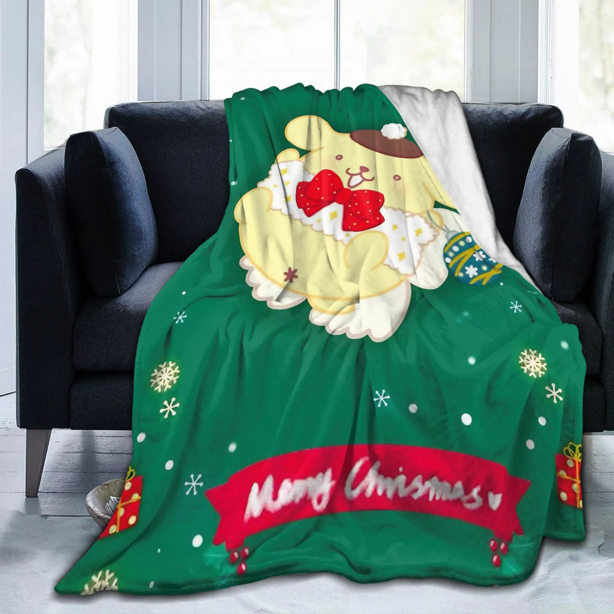 Pompompurins Christmas Winter Festive Blanket Flannel Winter   Multifunction Super Soft Throw Blankets for Bedding Couch Quilt