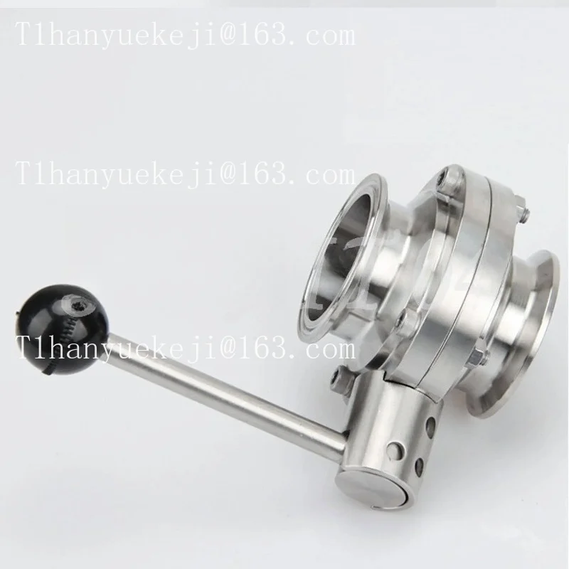 304 Stainless Steel, Quick-loading Butterfly Valve, Craft Food Hygiene Grade Manual Quick Connection, Clamp Chuck Dust Discharge