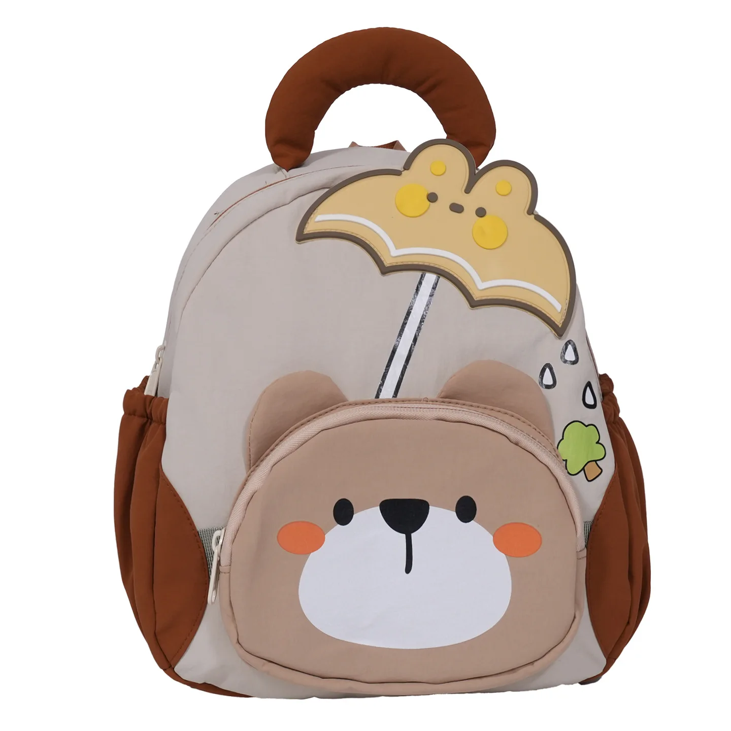 New Kids Fashion Polyester Cute Cartoon Backpack Top Handle Large Capacity School Bag Boys Girls Rucksack Daypack Multi Pocket