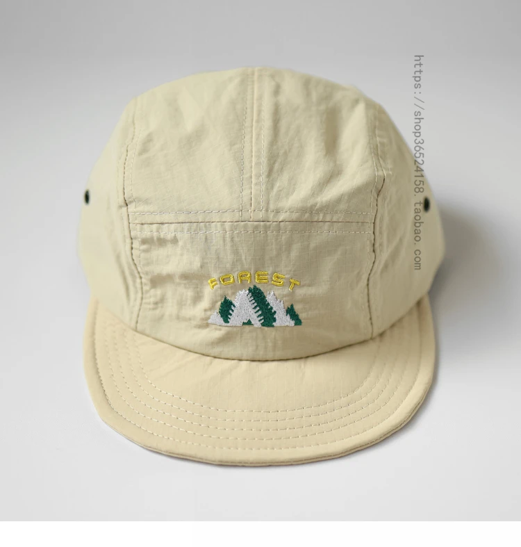 De secagem rápida aba curta cinco peças Hill Soft Top Soft Brim Peaked Cap dos homens ao ar livre Camping de secagem rápida chapéu de proteção solar