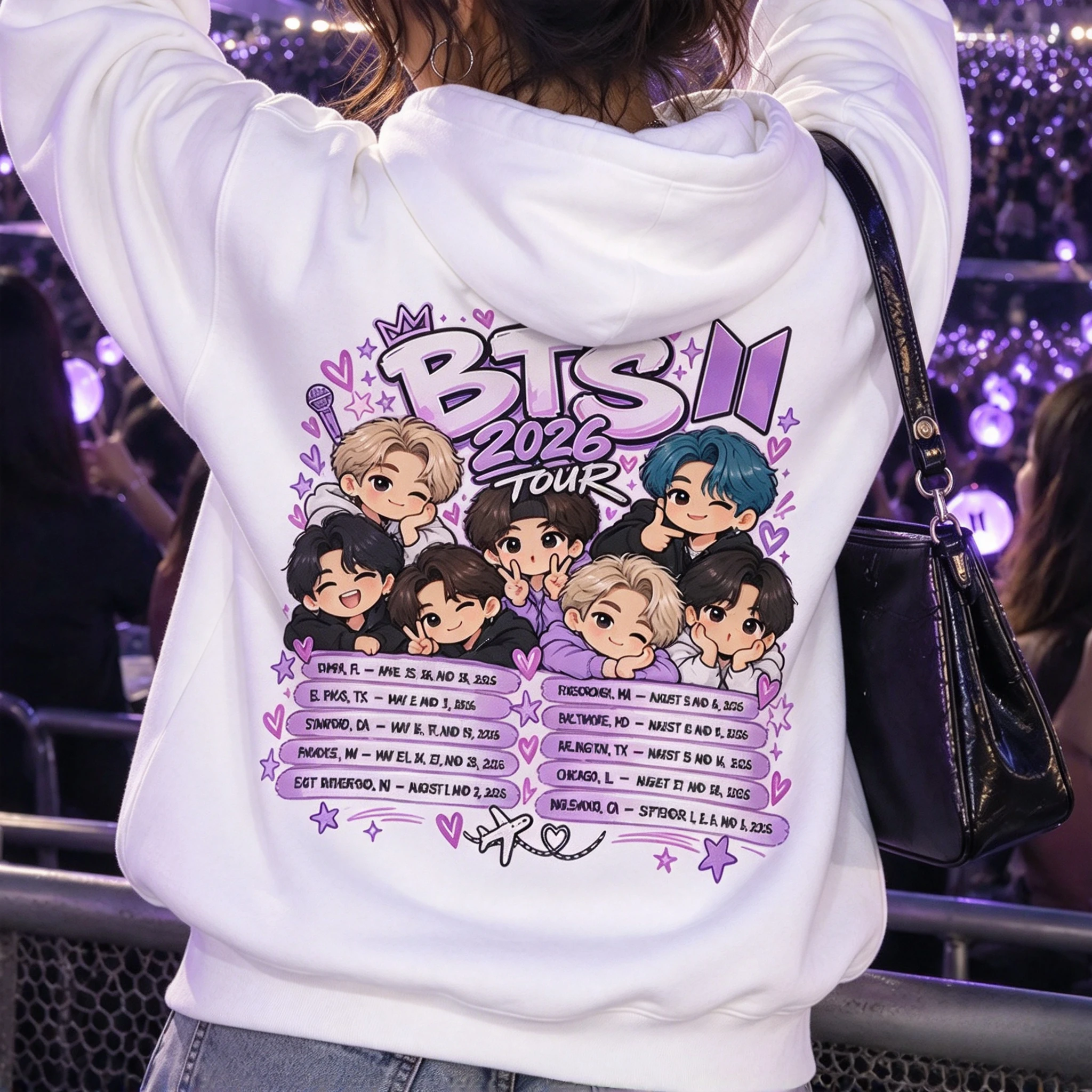 ARMY BTS Bangtan Boys Hoodie Unisex Long Sleeve 2026 Kpop Fan Trendy Y2k Streetwear Concert Must Have Fan Ins