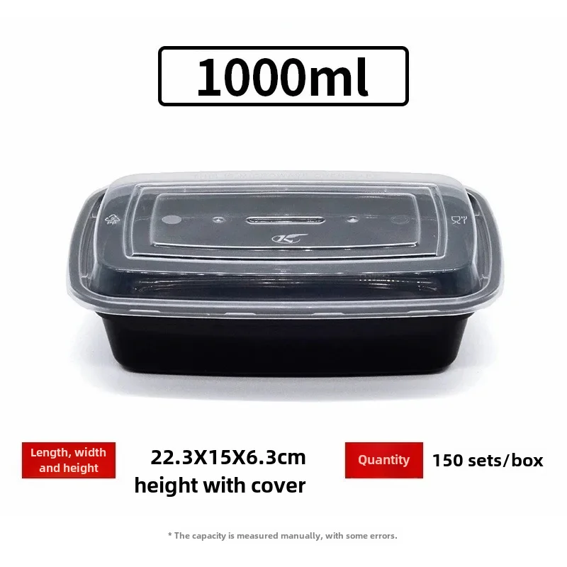 Disposable American Style Round Food Box Rectangular Takeaway Box Food Grade Fast Rice Lid Delivery Included