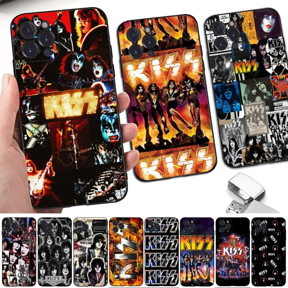 America Kiss Rock Band Phone Case For iPhone 15 14 11 12 13 Mini Pro XS Max Cover 6 7 8 Plus X XR SE 2020 Funda Shell