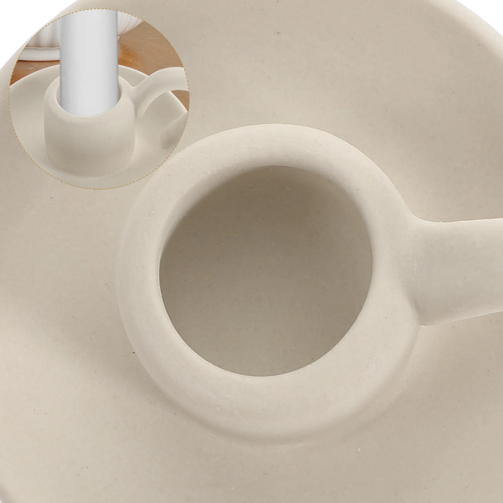 

2Pcs Ceramic Holders Minimalist Style Home Decor Wedding Party Festival Creative Shape Design Smooth Surface Long Lasting