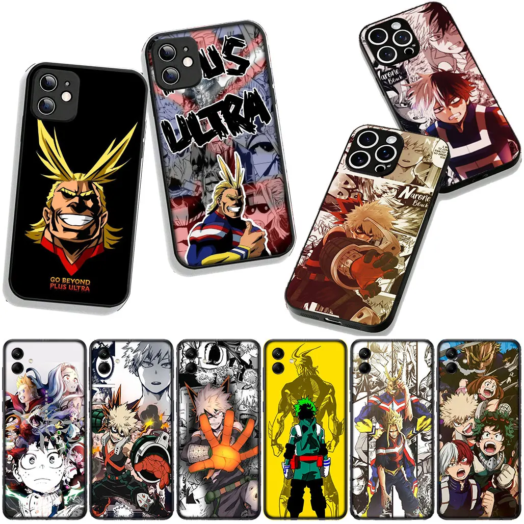 Чехол для телефона My Hero Academia Deku Bakugou Todoroki для Apple iPhone 15 16 14 Plus 13 12 Mini 17 Pro Max + ProMax 16E Air Cover
