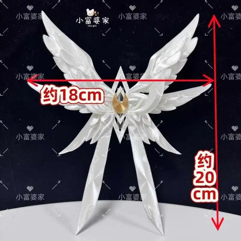 

Genshin Impact Columbina/Damselette Anime Cosplay 3D Printing Hair Clasp Prop Cartoon Hairs Band Equipment Xmas Props Gift