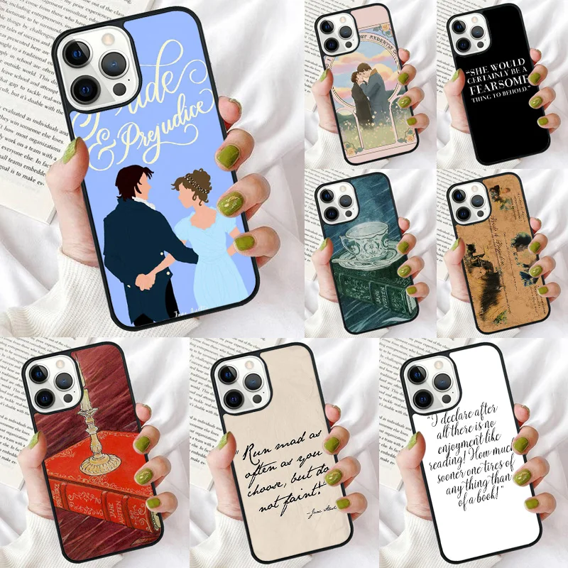 Pride And Prejudice Jane Austen Phone Case for iPhone 16 15 14 12 13 mini PLUS X XS XR 11 PRO MAX Cover Fundas Shell