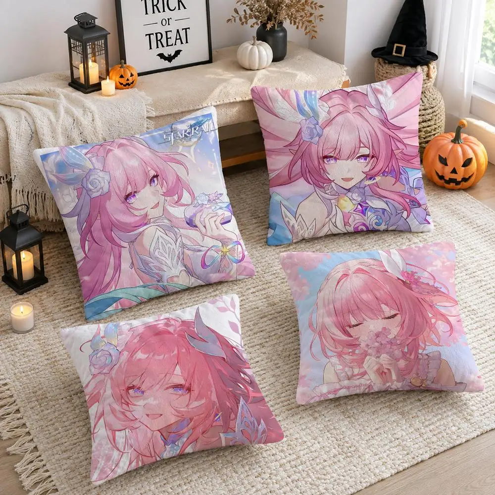 Cyrene H-Honkai Star Rail Cushion Cover Plush Decorative Pillow Case With Hidden Zipper Cutecore Room Decor For Home