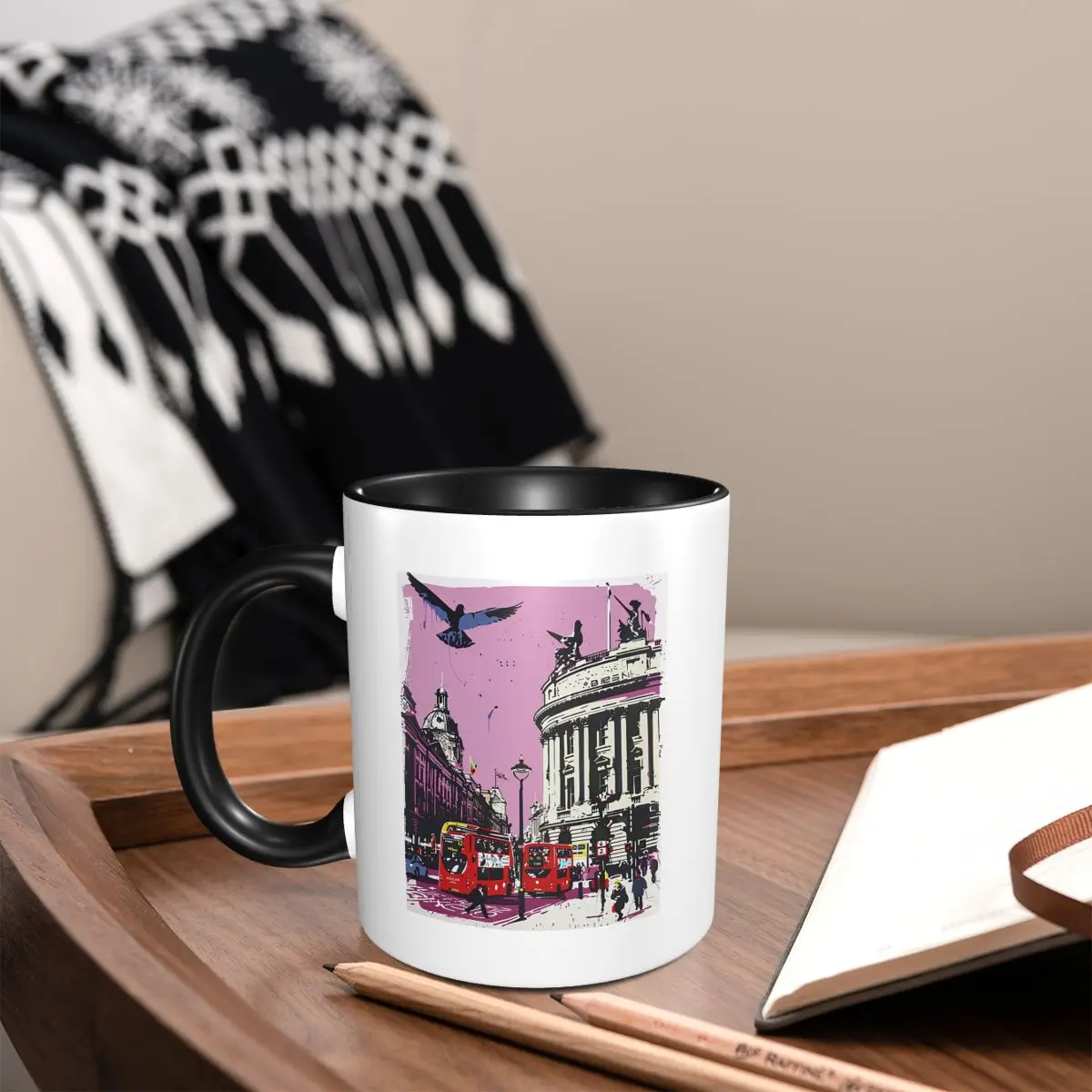 Hello Hello British London Town Mug Funny Ceramic Coffee Cups Tea Mugs Milk Cup Drinkware Gift for Woman Man