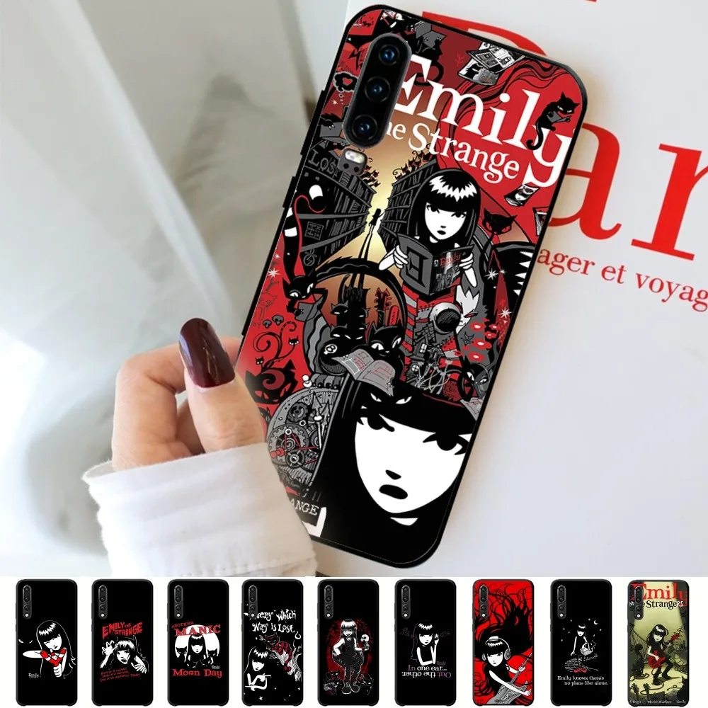 E-Emily The Strange Phone Case For Huawei P 8 9 10 20 30 40 50 Pro Lite Psmart Honor 10 lite 70 Mate 20lite