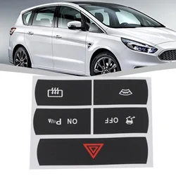 High Grade Vinyl Car Stickers To Repair The Hazard Button Defroster And For Ford For S-Max Interior Accessories
