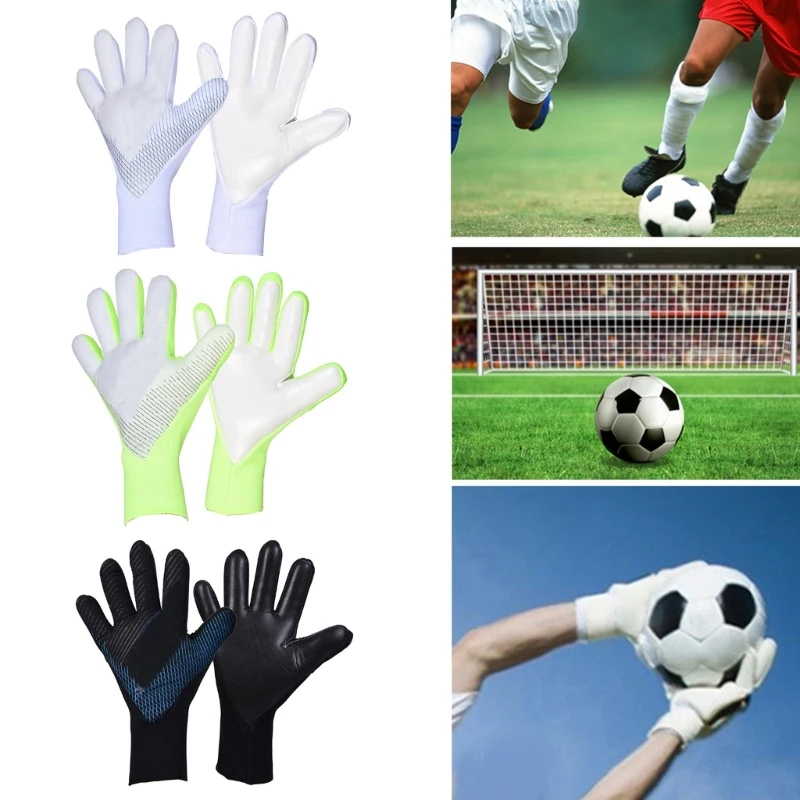 2024 New Latex Football Goalkeeper Gloves Thickened Football Professional Protection Kids Adult Goalkeeper Soccer Goalie Gloves