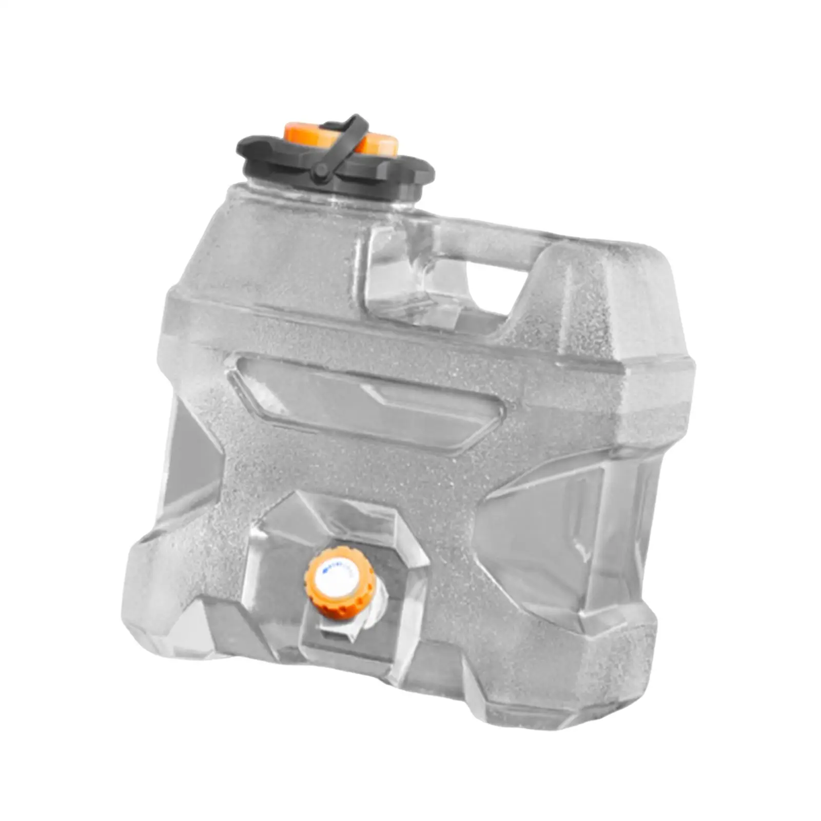 Transparent Camping Water Carrier 12L with Secure Lid Reusable Thickened PC Bottle for Outdoor Sports and Picnic