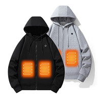 Outdoor Electric USB Heating Sweatshirts Hoodies Men Autumn Winter Warm Heated Clothes Charging Heat Jacket Sportswear S-5XL