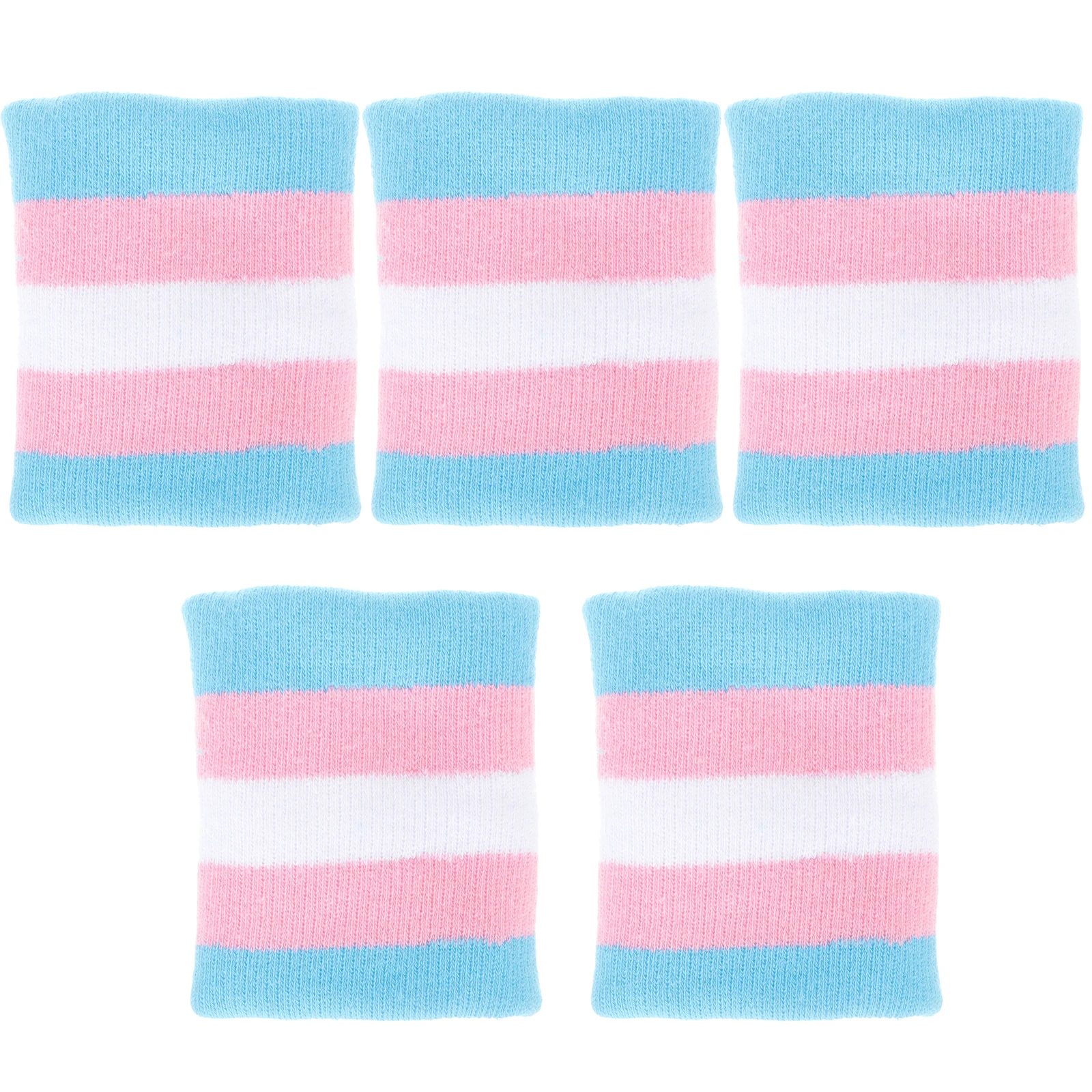 

5pcs Wristbands Sports Cotton Elastic Protector Bands Running Basketball Straps Child Size Durable NonDeformable Sweatbands