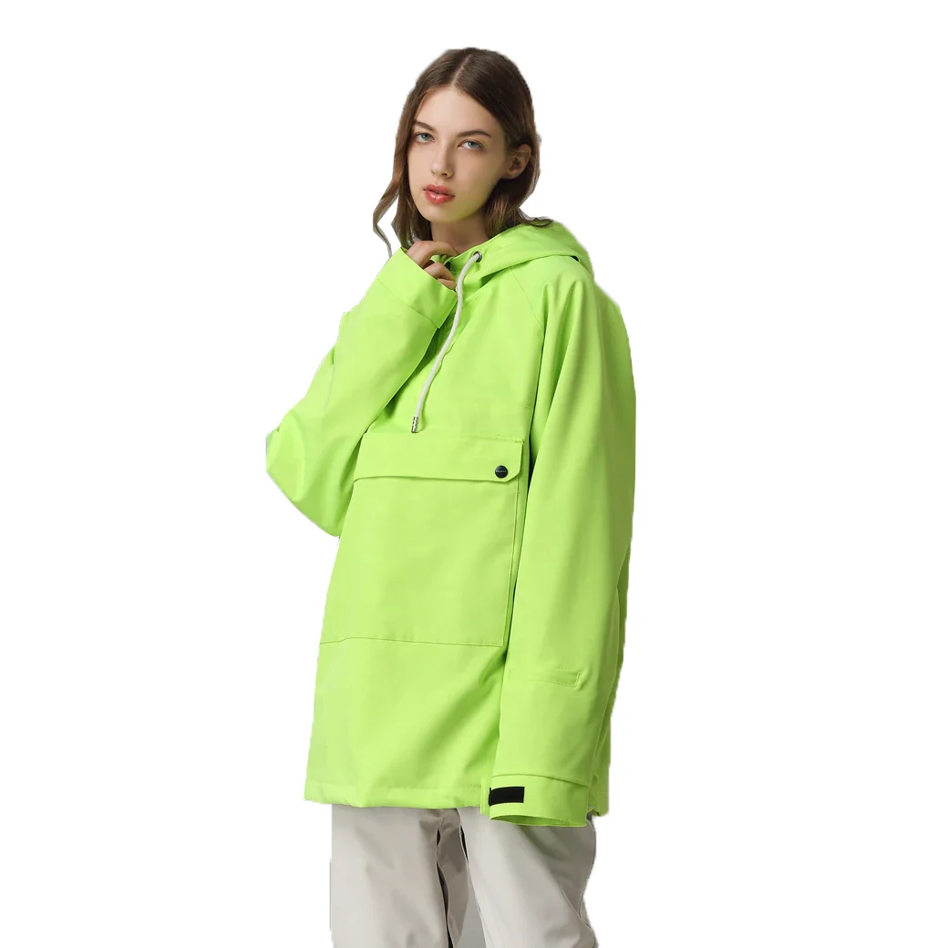 سترات تزلج بغطاء للرأس مقاومة للرياح على الجليد للنساء من STLF مع تخصيص #5