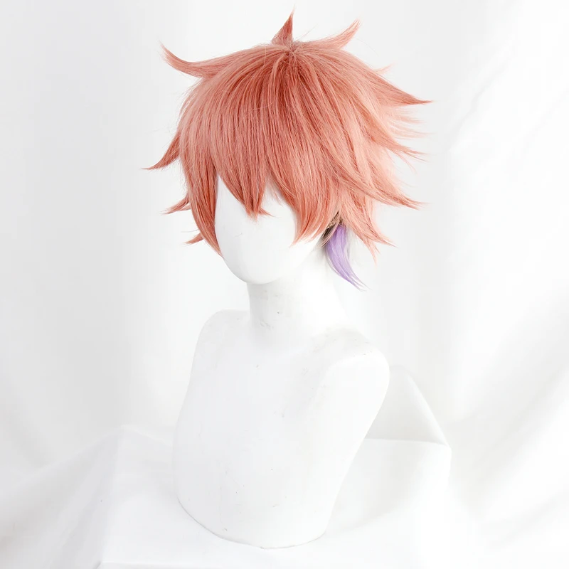 أنيمي الملتوية العجائب الآس Trappola شعر مستعار تأثيري الضوء الأرجواني التدرج ألياف مقاومة للحرارة الشعر الاصطناعية هالوين الدعامة الطرف