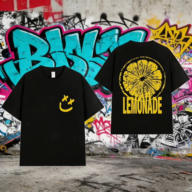 

2025 Summer Louis Tomlinson Lemonade Tour T Shirt Men Women Harajuku Fashion Vintage T-shirts Casual Cotton Short Sleeve T-shirt