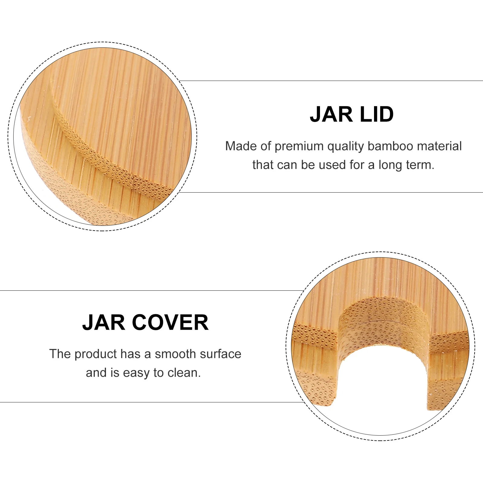 

5Pcs Seasoning Jar Lids Bamboo Bottle Covers Sealed Food Storage Easy to Install and Remove for Daily Use Seasoning Jar Lid