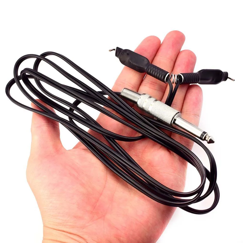 

1pc Black Tattoo Wire Clip Cord Silicone Rubber Cable For Power Machines Flexible Durable Clip Cords Use With Any Machine