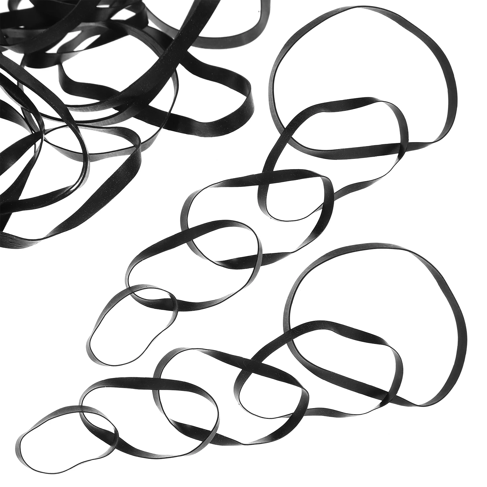 

100pcs Wide Bands Thick Large 4mm Flat Fold 40 Thick Rubber Bands 135mm Camping Fishing Rubber Band Recorder Belt