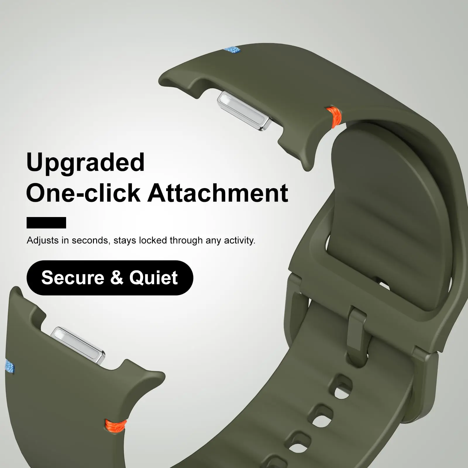 حزام سيليكون لساعة سامسونج جالاكسي 8 ملحقات حزام الساعة الذكية المطاطية بدون فجوات سوار لساعة سامسونج 8 الكلاسيكية