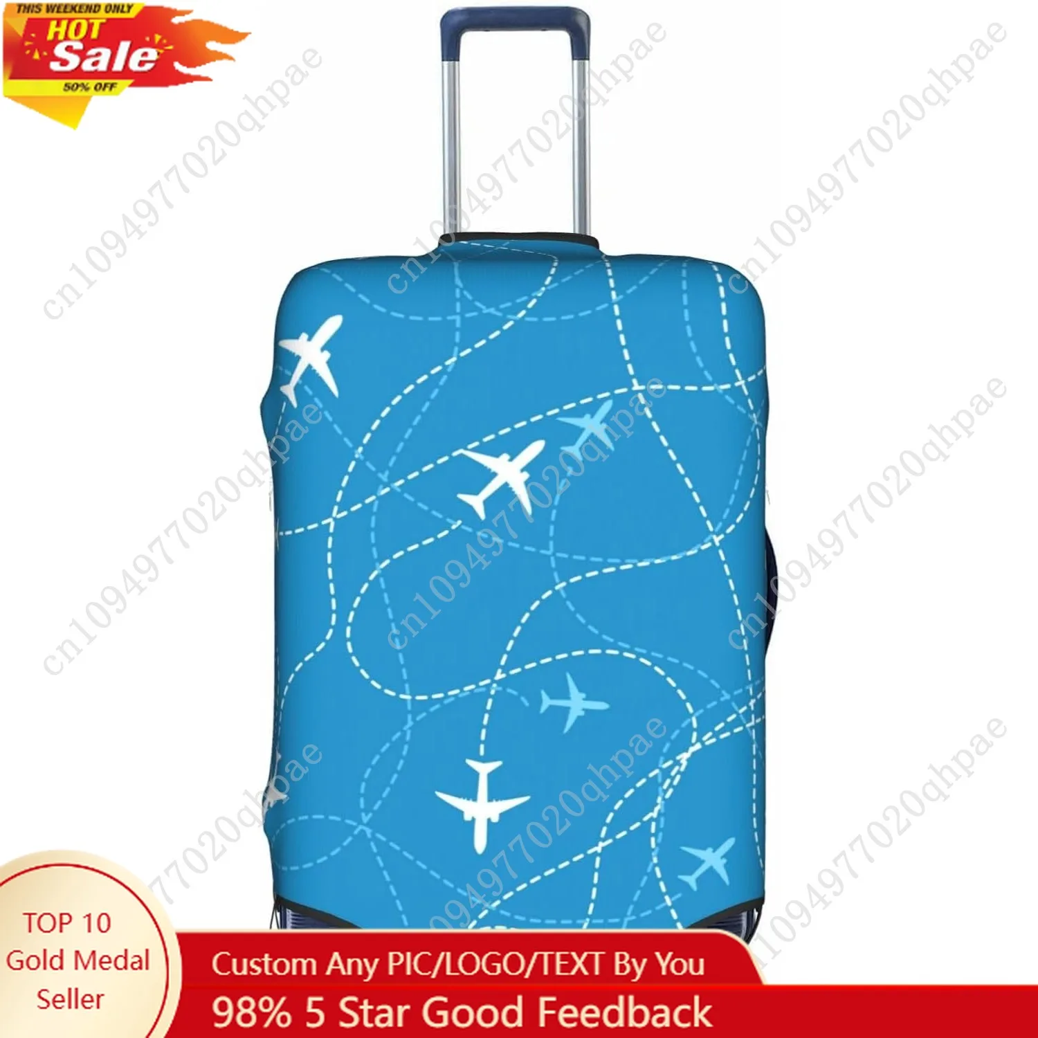 

Чехлы для багажа и багажные бирки на тему самолетов, одобренные Tsa, эластичные, моющиеся, модные, устойчивые к царапинам Suicase Prote