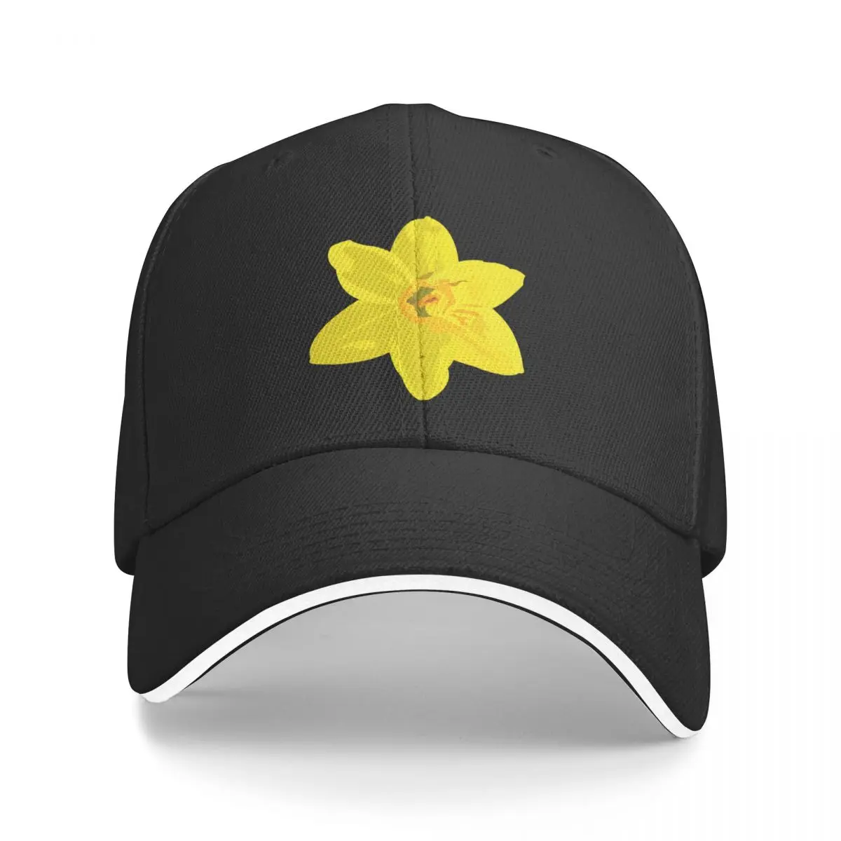 Realistic Yellow Narcissus Daffodil Baseball Cap custom Hat Beach Outing Men's Hats Women's