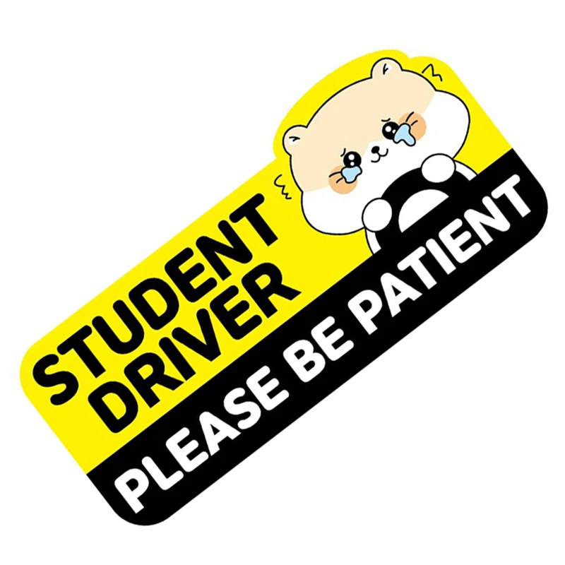 [CR]1pcs Cartoon Student Driver Car Magnet Cute New Sign For Reflective Sticker Gift Teen Reusable Bumper Safety