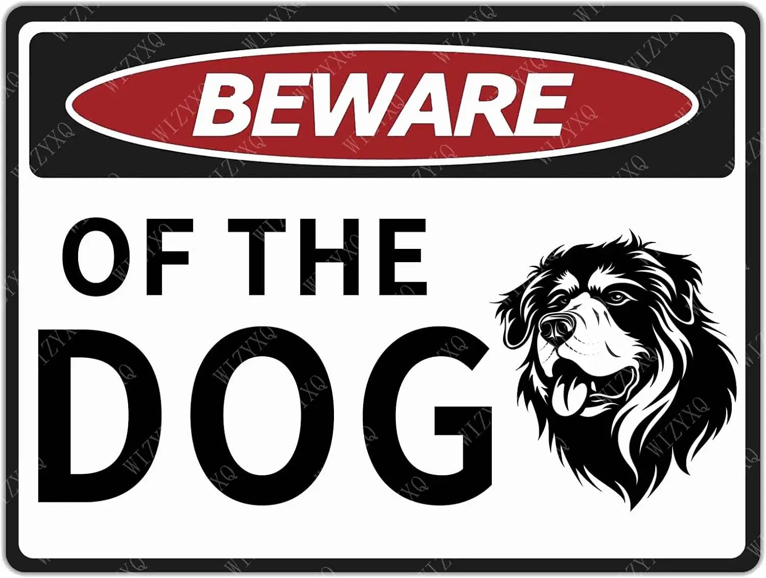 Metal Signs Beware Of The Dog Tibetan Mastiff dog sign Sign Vintage Aluminum Tin Sign for Home Office Kitchen Bar Cafe Gard sign