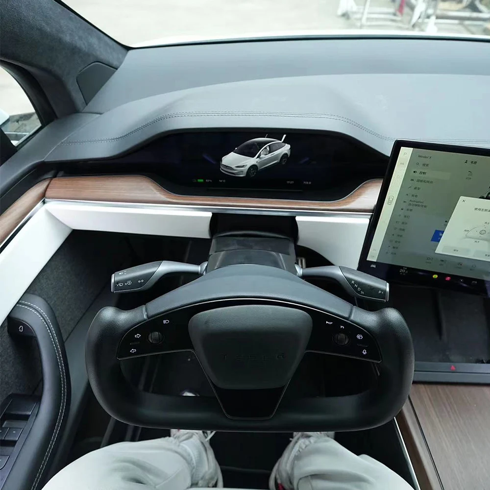 

Новые детали для внутренней модификации рулевого колеса для T esla, автозапчасти, модель S, модель S, комплект интерьера, 1 пара