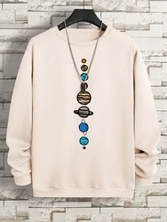 Planets In The Solar System Men Women Hoody Cartoon Crewneck Clothes Casual Comfortable Sweatshirts Warm Pullover Sweatshirt