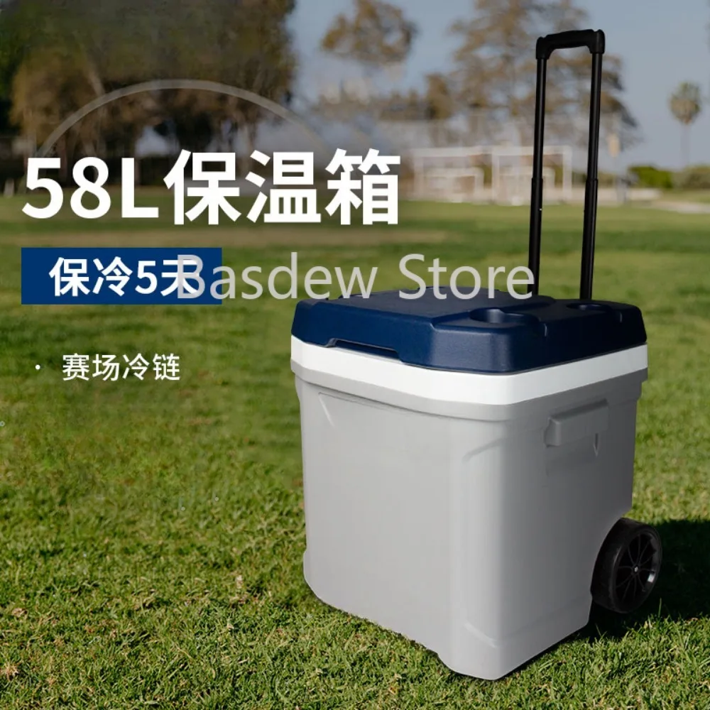 Trolley Insulation Freezer Roller 56l Cold Chain Transportation Medical Reagent Ball Game Ice Bucket Outdoor