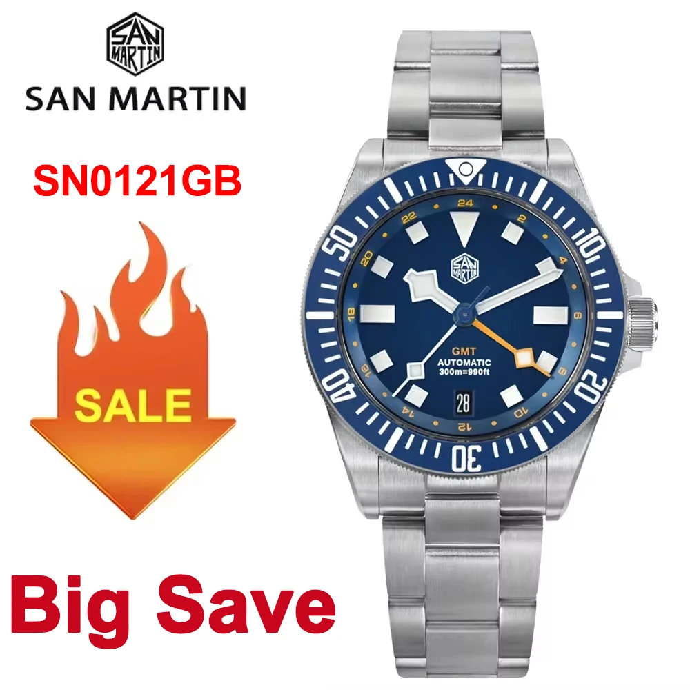 

Часы для дайвинга San Martin SN0121 39 мм Роскошные GMT NH34 автоматические часы с механизмом 316L сапфировое стекло Керамическая рамка