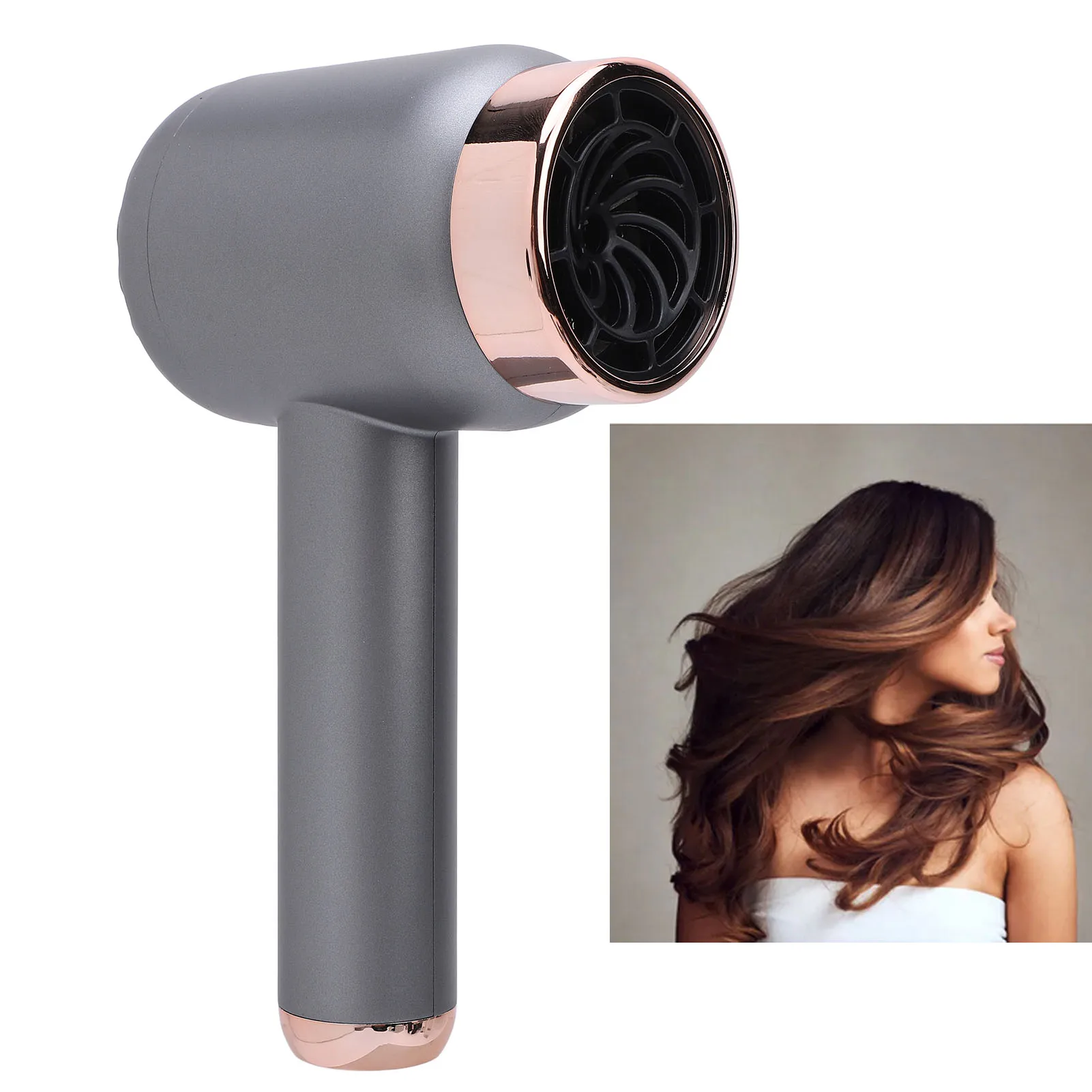 เครื่องเป่าผมไอออนไร้สายแบบพกพาร้อนลมเย็นเครื่องเป่าลมสําหรับ Home and Travel US Plug 110V