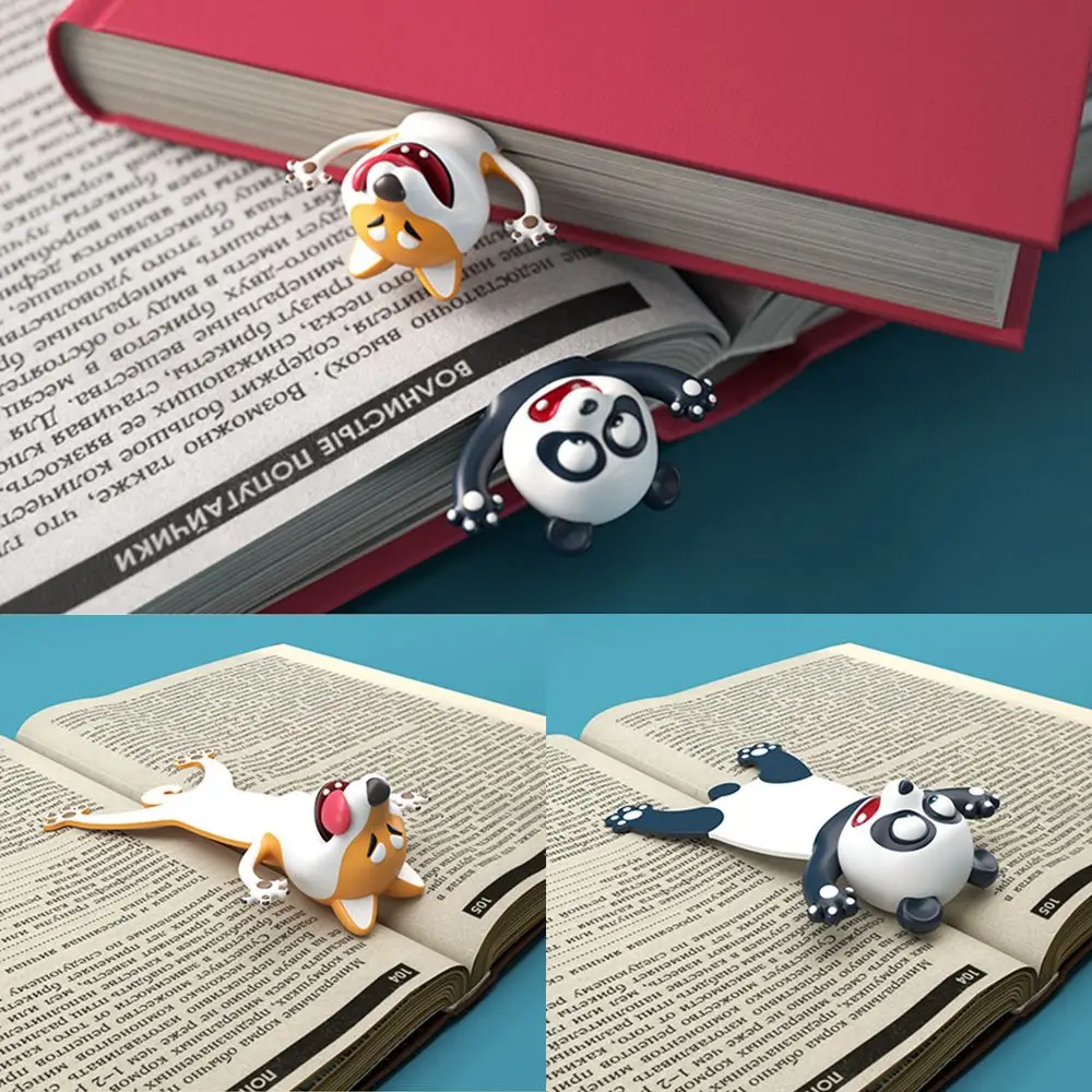 New Gift PVC Creative Stationery School Supplies Cartoon Animal Style Book Markers Bookmarks