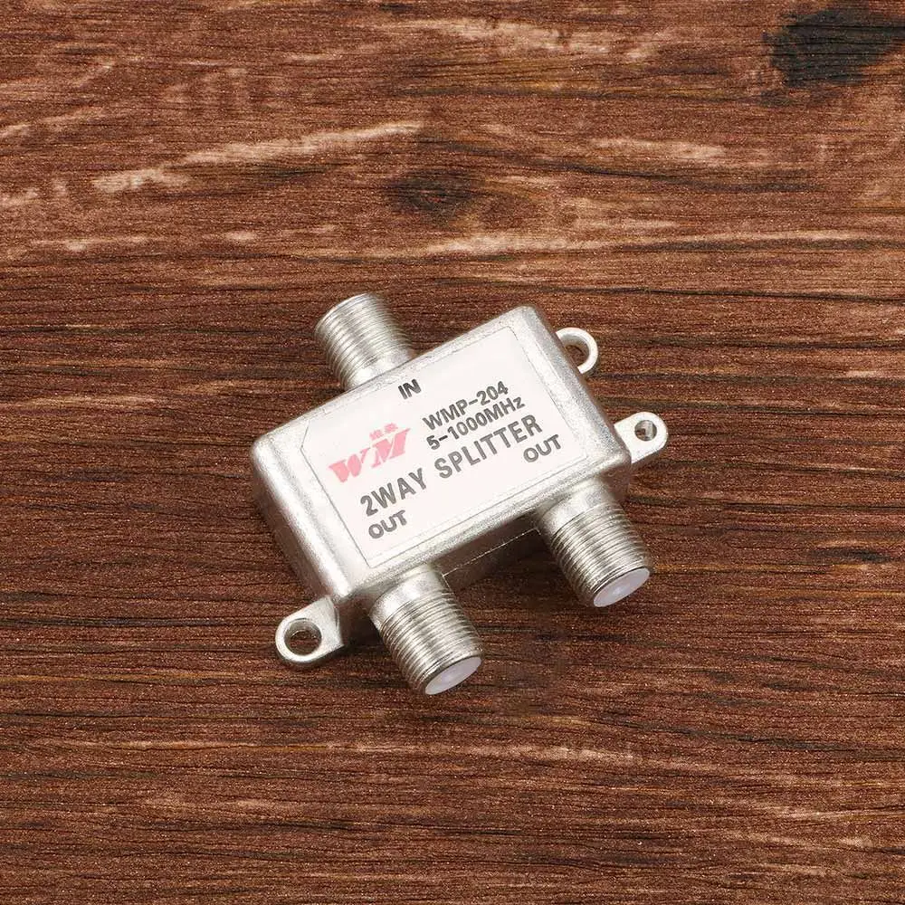 Video Equipment Durable Coaxial Cable Coax Cable 2 Way TV Antenna Satellite Signal Split TV Receivers