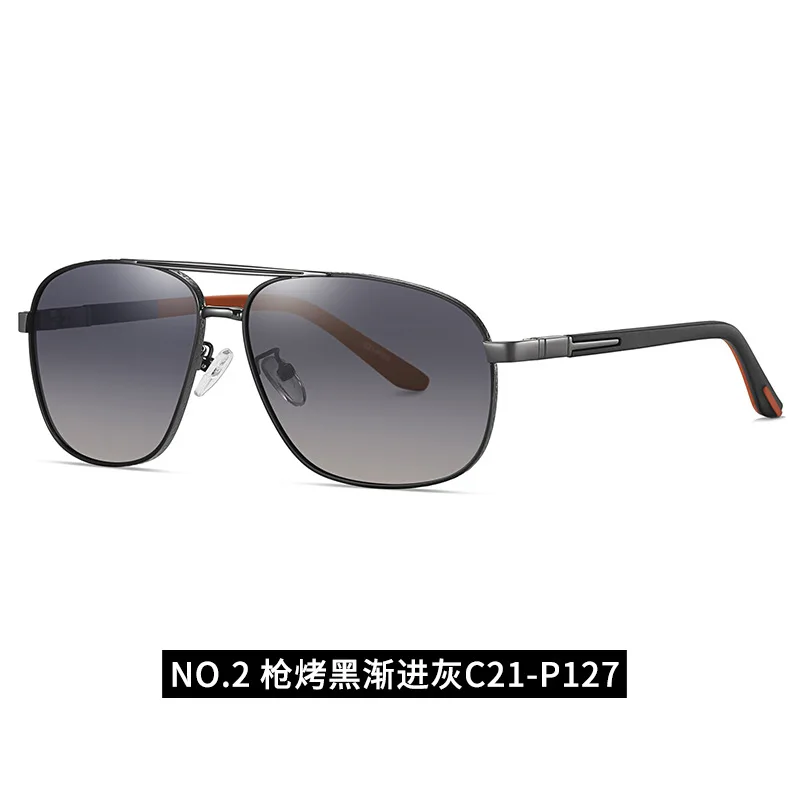 Gafas de sol polarizadas para hombre, lentes de sol de Metal con prescripción óptica, miopía, hipermetropía, montura grande, 62-11-140