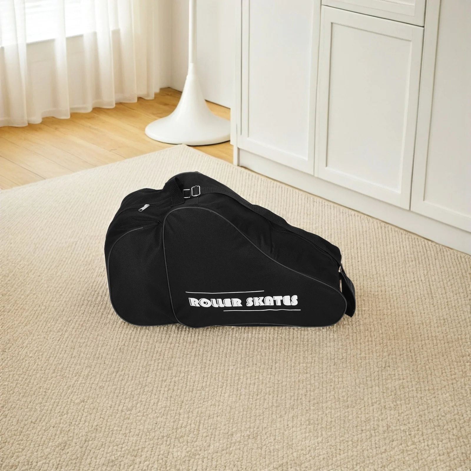 Saco de sapato de gelo rolo skate transportadora engrossado espaçoso mochila para patinação engrenagem leve malha respirável hóquei em linha