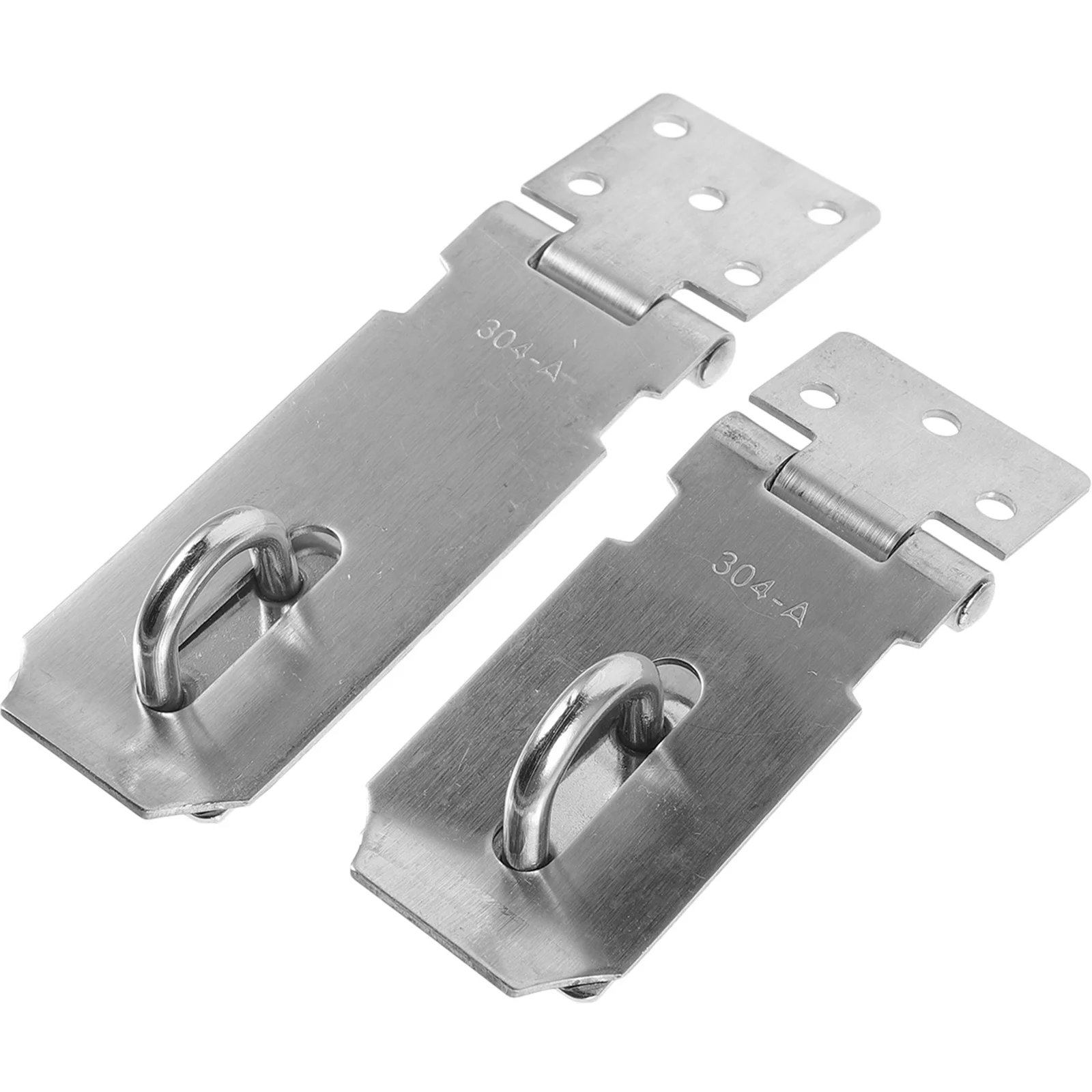 2 قطعة غلق بمشبك قفل بمزلاج الفولاذ المقاوم للصدأ الثقيلة مزلاج الباب لبوابات الحظيرة سقيفة قفل مشابك الأجهزة غلق بمشبك قفل باب الحظيرة #2