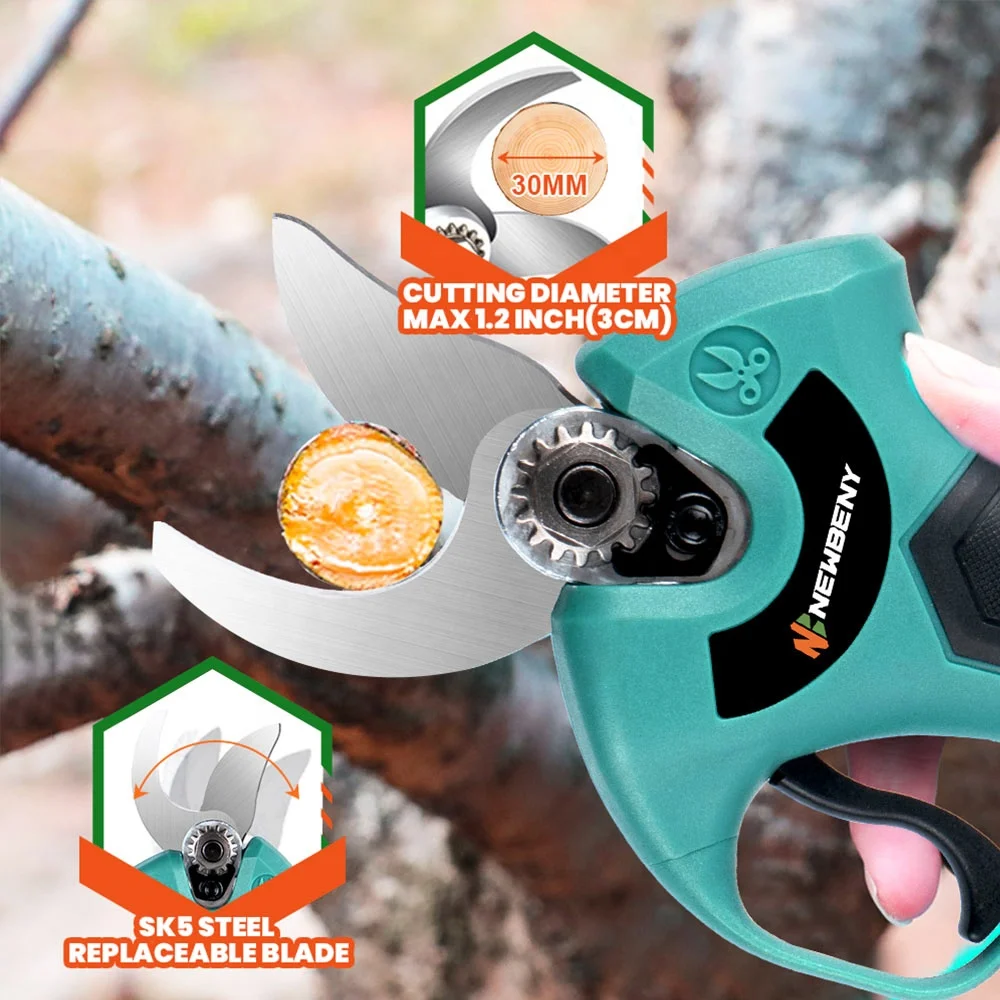 Brushless Electric Pruner Shear 2 Gears Cordless Rechargeable Tree  Electric Pruning Garden Tool For Makitas 18V Battery