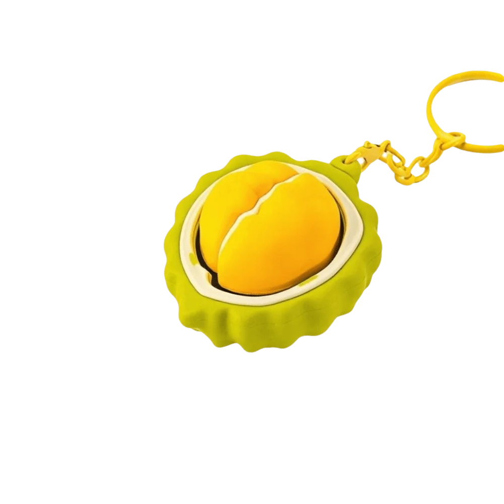 Cute Relaxation Fidget Keychain Cute Plastic Simulation Food Keyring Creative Lightweight Press Bag Pendant Adults