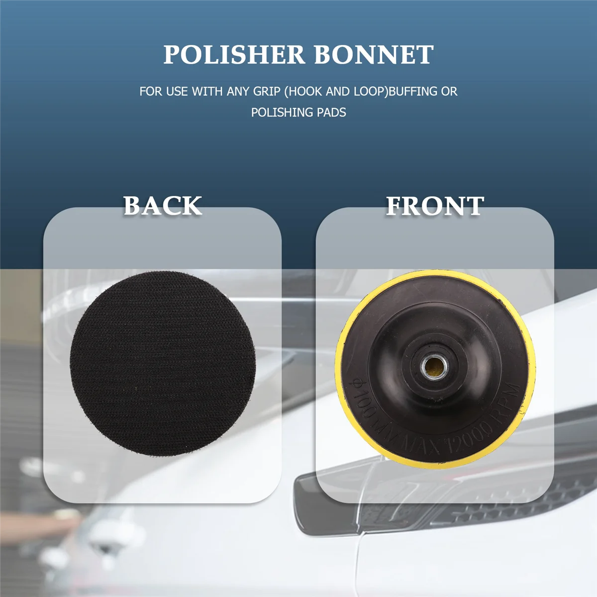 2pcs 100mm Polisher Bonnet Pad Angle Grinder wheel Polishing Sand Paper Disc